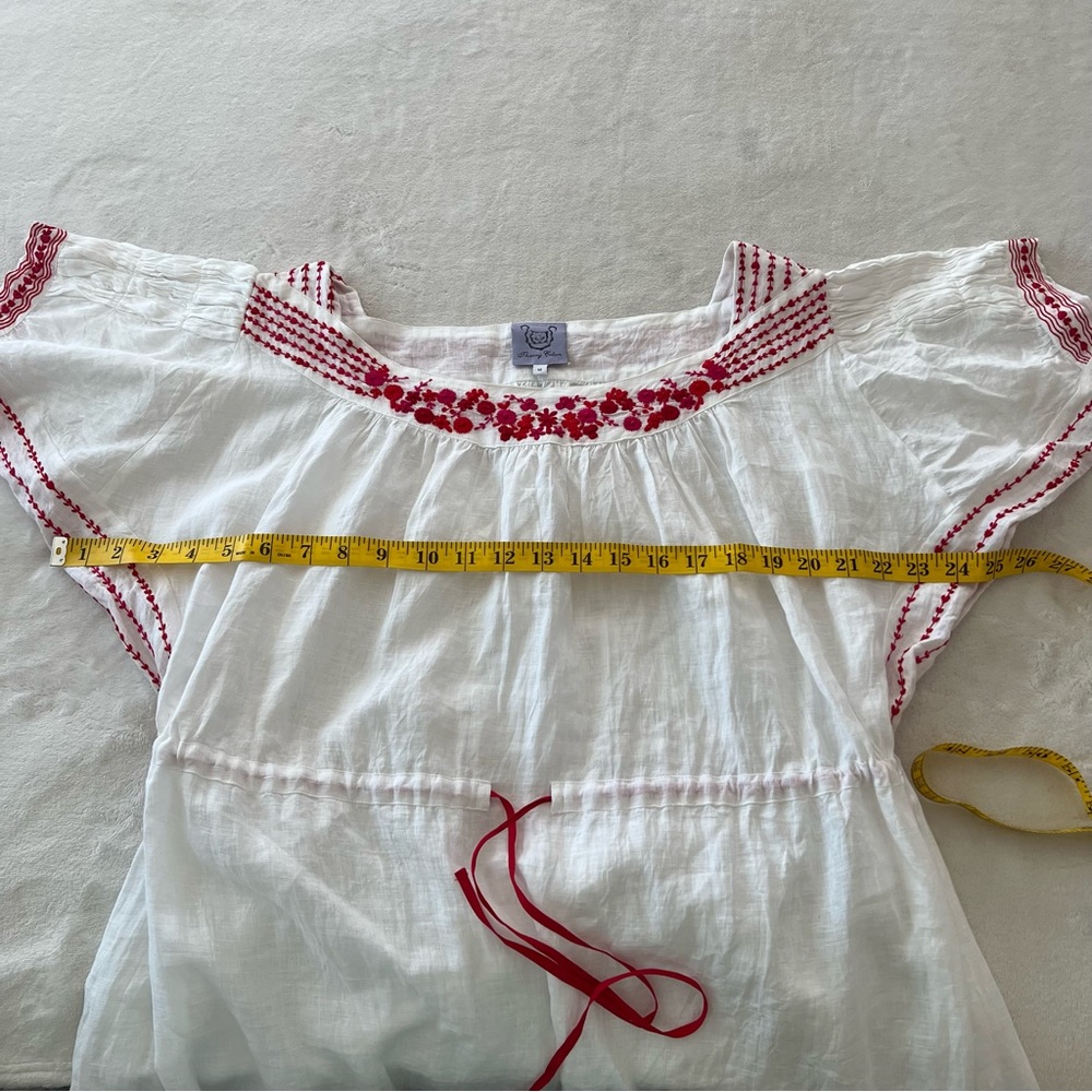 Thierry Colson Tina Long Embroidered Midi Dress Size Medium - Picture 8 of 12